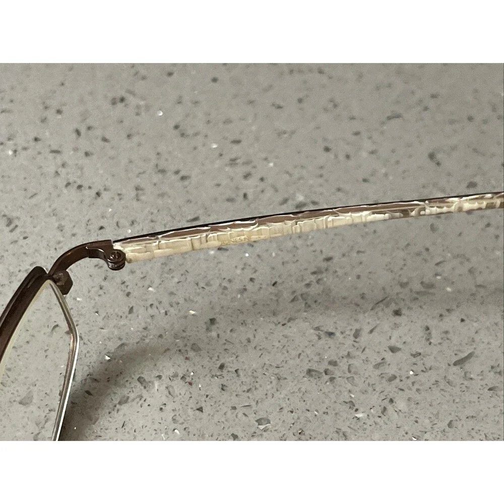 Jones New York Eyeglasses Frames ONLY 50-17-135 full Rim Metal bronze rectangle